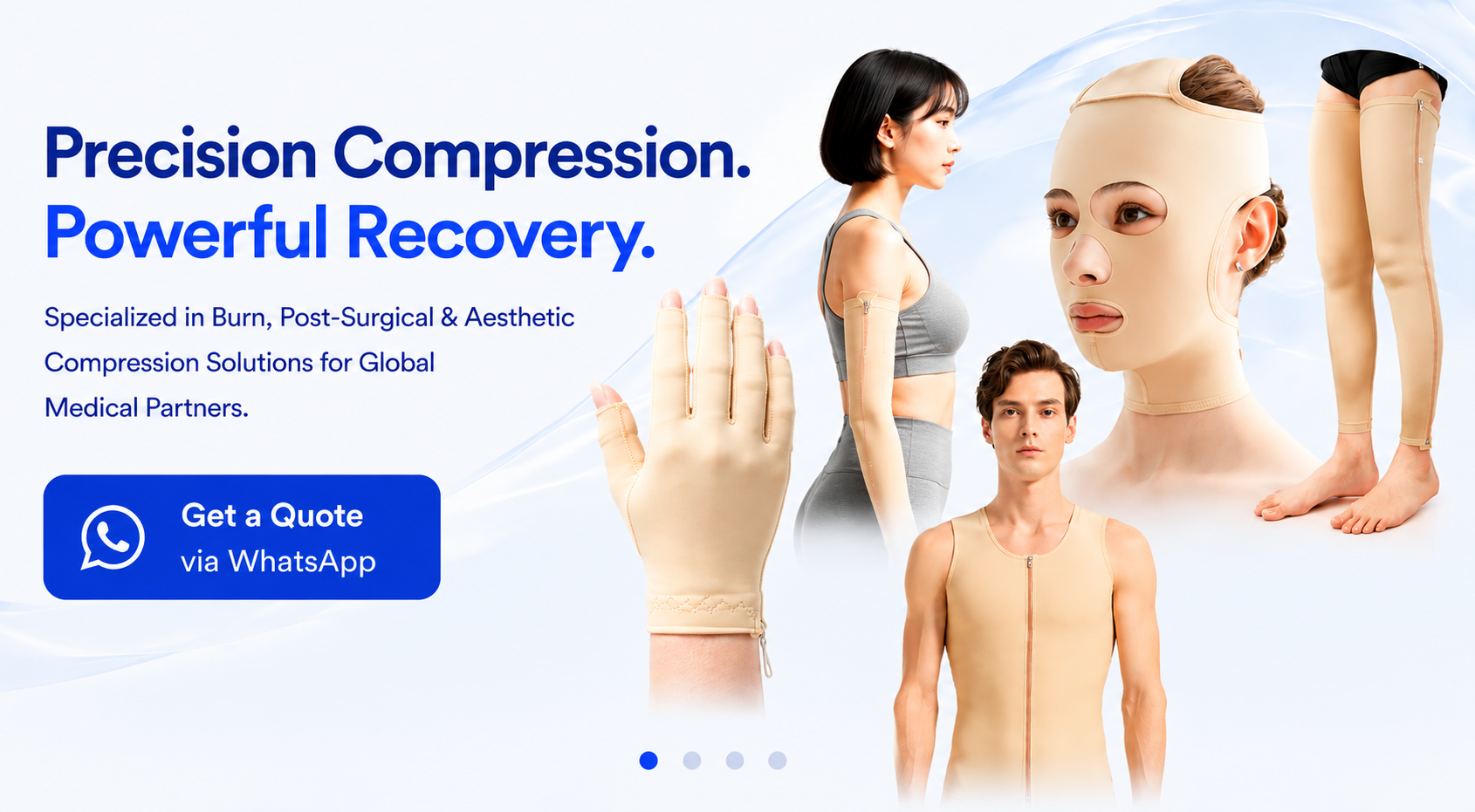Precision Compression. Powerful Recovery. Custom compression garments for global medical partners.
